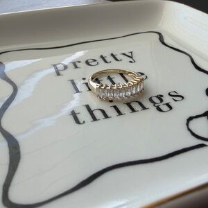 10k Gold Baguette-Cut Stackable Ring